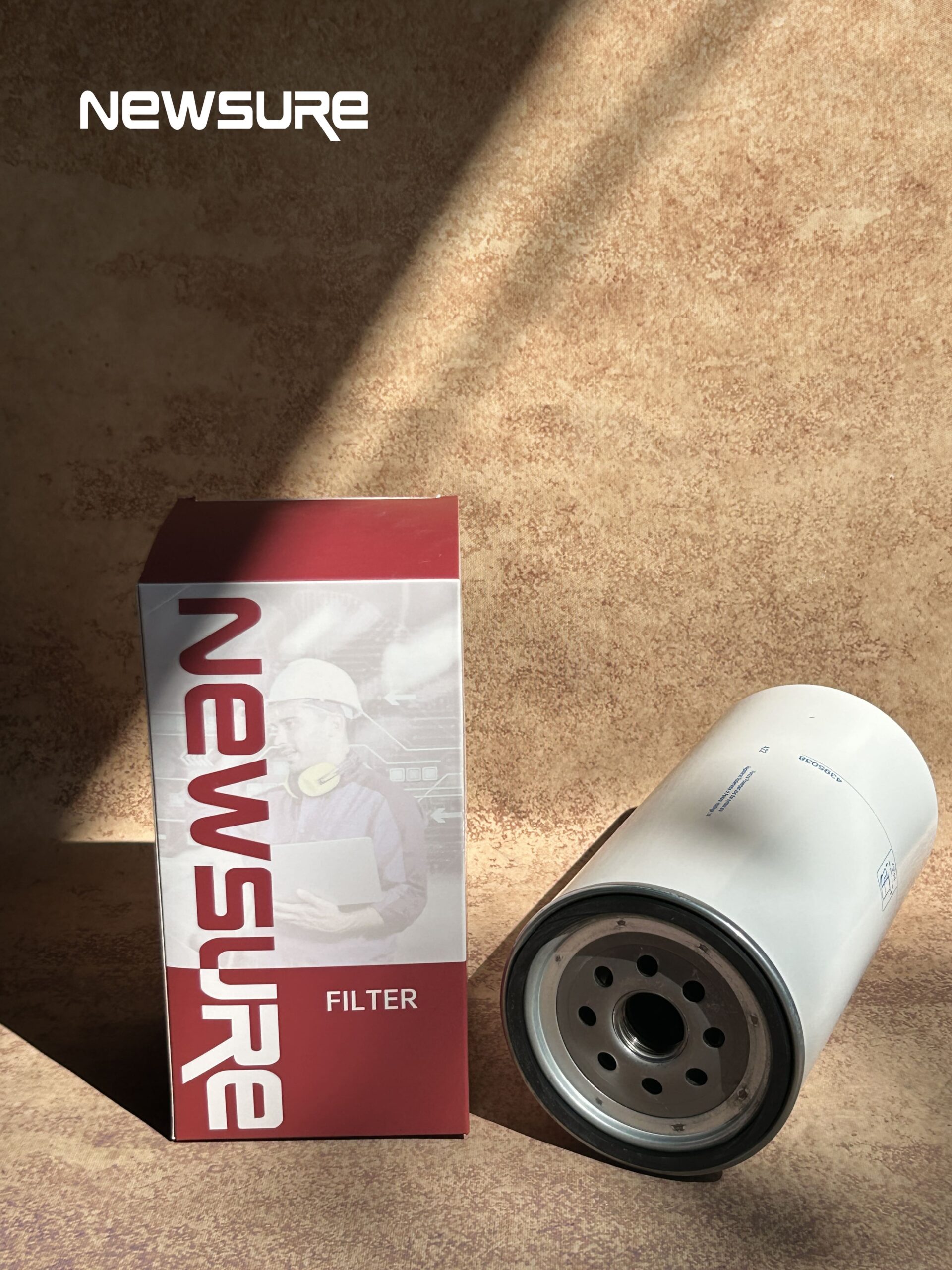 Close-up of diesel fuel filter element